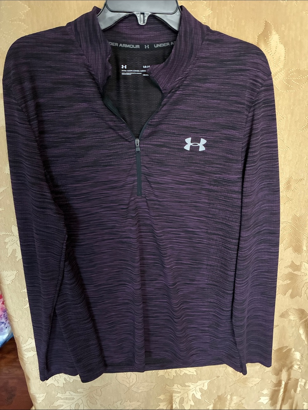 Under Armour Men’s Purple Marled 1/4 Zip Performance Pullover